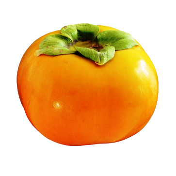 Persimmons, Fuyu (VF 60/64, approx. 130 ct/cs, 1/2 Cup, Tulare County, 25 lbs)